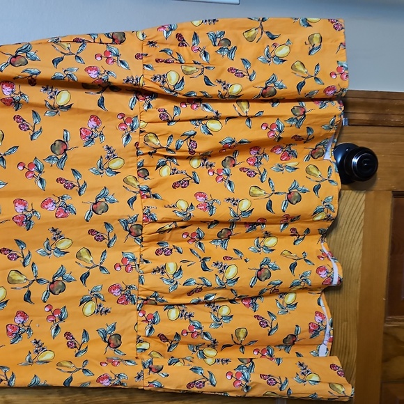 NWOT Donna Morgan Button Front Fruit Print Boho Mini Dress - Picture 6 of 9